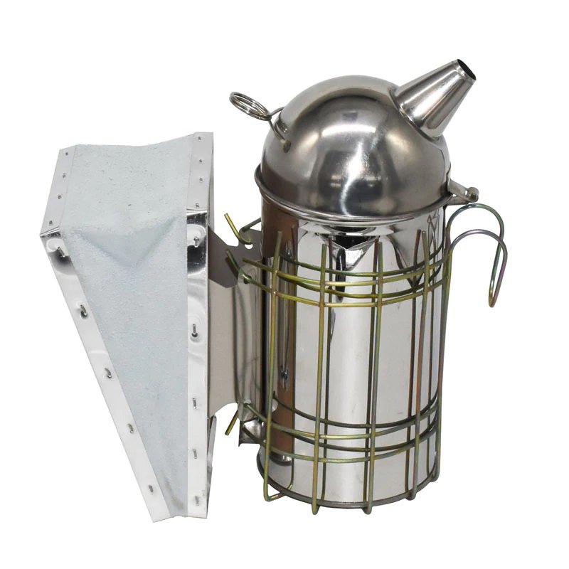Afumator din inox mediu cu capac rotund